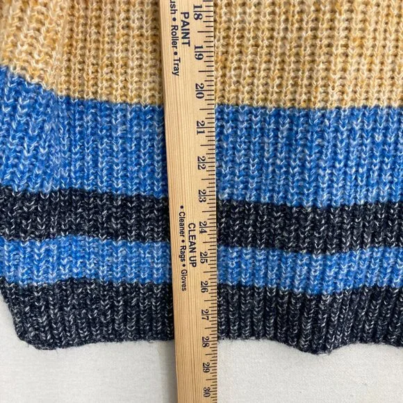 C&C California Color Block Crew Neck Multi Color Cozy Relaxed Sweater 1X - Picture 5 of 9